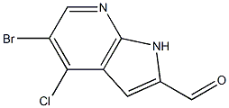 5-BroMo-4-chloro-7-azaindole-2-carbaldehyde,1427504-46-8,结构式