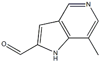 7-甲基-1H-吡咯并[3,2-C]吡啶-2-甲醛 结构式