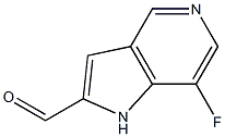 7-氟-1H-吡咯并[3,2-C]吡啶-2-甲醛, 1427504-60-6, 结构式