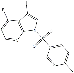 4-Fluoro-3-iodo-1-[(4-Methylphenyl)sulfonyl]-7-azaindole 化学構造式