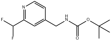 4-(アミノメチル)-2-(ジフルオロメチル)ピリジン, 4-BOC保護 化学構造式