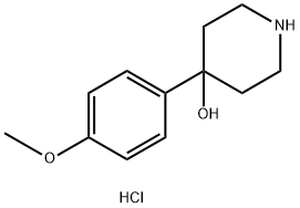4-(4-甲氧基苯基)-4-羟基哌啶 结构式