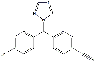 4-((4-broMophenyl)(1H-1,2,4-triazol-1-yl)Methyl)benzonitrile Struktur