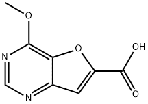 4-甲氧基呋喃并[3,2-D]嘧啶-6-羧酸,1431412-19-9,结构式