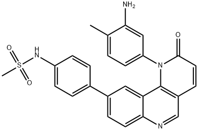 N-(4-(1-(3-aMino-4-Methylphenyl)-2-oxo-1,2-dihydrobenzo[h][1,6]naphthyridin-9-yl)phenyl)MethanesulfonaMide|N-(4-(1-(3-氨基-4-甲基苯基)-2-氧代-1,2-二氢苯并[H][1,6]萘啶-9-基)