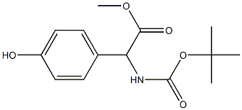 Methyl 2-(Boc-aMino)-2-(4-hydroxyphenyl)acetate Structure