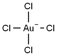 tetrachlorogold(1-) 结构式