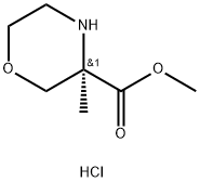 Methyl (3R)-3-MethylMorpholine-3-carboxylate hydrochloride Struktur