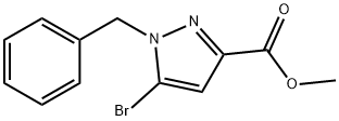 1-苄基-5-溴吡唑-3-甲酸甲酯,1434128-50-3,结构式