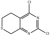 2,4-ジクロロ-6,8-ジヒドロ-5H-チオピラノ[3,4-D]ピリミジン 化学構造式