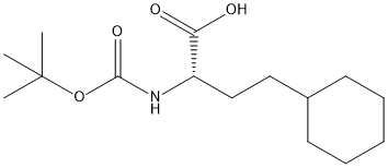 (S)-2-((tert-butoxycarbonyl)amino)-4-cyclohexylbutanoic acid Structure