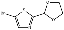 5-ブロモ-2-(1,3-ジオキソラン-2-イル)-チアゾール 化学構造式