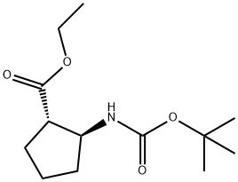(1S,2S)-ethyl 2-(tert-butoxycarbonylaMino)cyclopentanecarboxylate Structure