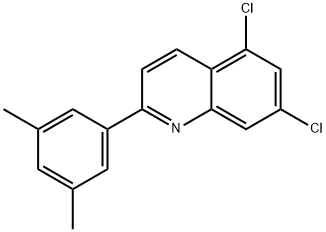 5,7-二氯-2-(3,5-二甲基苯基)-喹啉 结构式