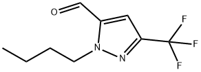 1-ブチル-3-(トリフルオロメチル)ピラゾール-5-カルボキシアルデヒド 化学構造式
