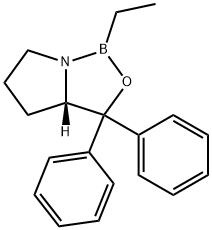 1H,3H-Pyrrolo[1,2-c][1,3,2]oxazaborole, tetrahydro-1-ethyl-3,3-diphenyl-, (S)-,143800-16-2,结构式