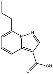 7-丙基吡唑并[1,5-A]吡啶-3-羧酸 结构式