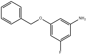 3-フルオロ-5-(ベンジルオキシ)アニリン 化学構造式