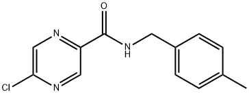 5-Chloro-N-(4-Methylbenzyl)pyrazine-2-carboxaMide 化学構造式