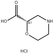 (S)-モルホリン-2-カルボン酸塩酸塩 化学構造式