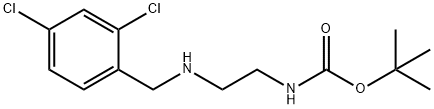 (2-((2,4-二氯苄基)氨基)乙基)氨基甲酸叔丁酯 结构式