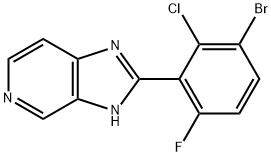 2-(3-BroMo-2-chloro-6-fluorophenyl)-3H-iMidazo[4,5-c]pyridine,1439824-02-8,结构式
