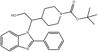 1-Piperidinecarboxylic acid, 4-[2-hydroxy-1-(2-phenyl-1H-benziMidazol-1-yl)ethyl]-, 1,1-diMethylethyl ester Structure