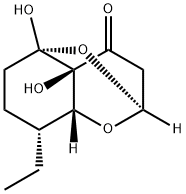 (2S,4AR,5R,6R,8AS)-6-乙基八氢-4A,8A-二羟基-2,5-环氧-4H-1-苯并吡喃-4-酮, 144096-48-0, 结构式