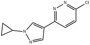 3-chloro-6-(1-cyclopropyl-1H-pyrazol-4-yl)pyridazine Structure