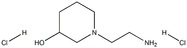 1-(2-氨基乙基)哌啶-3-醇二盐酸盐 结构式