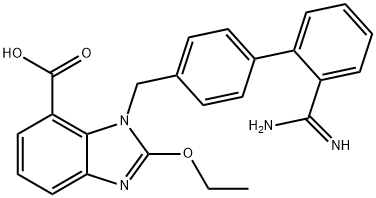1-[[2'-(AMinoiMinoMethyl)[1,1'-biphenyl]-4-yl]Methyl]-2-ethoxy-1H-benziMidazole-7-carboxylic Acid Structure