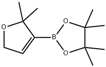 2-(2,2-diMethyl-2,5-dihydrofuran-3-yl)-4,4,5,5-tetraMethyl-1,3,2-dioxaborolane 化学構造式