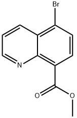 5-ブロモキノリン-8-カルボン酸メチル 化学構造式
