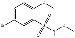 5-ブロモ-N,2-ジメトキシベンゼンスルホンアミド 化学構造式