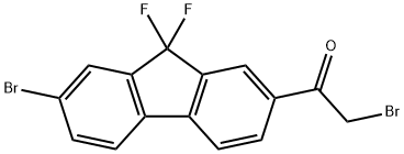 2-溴-1-(7-溴-9,9-二氟 - 9H-芴-2-基)乙酮,1446138-83-5,结构式