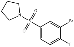 1-((3-溴-4-氟苯基)磺酰)吡咯烷, 1446236-35-6, 结构式