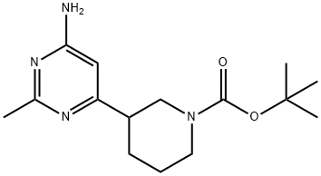 tert-butyl 3-(6-aMino-2-MethylpyriMidin-4-yl)piperidine-1-carboxylate,1446282-15-0,结构式