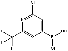 6-三氟甲基-2-氯吡啶-4-硼酸, 1446486-10-7, 结构式