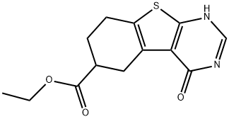 ethyl 4-hydroxy-5,6,7,8-tetrahydrobenzo[4,5]thieno[2,3-d]pyriMidine-6-carboxylate 结构式