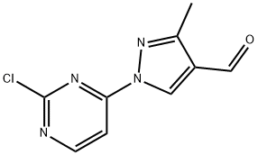 1-(2-chloropyriMidin-4-yl)-3-Methyl-1H-pyrazole-4-carbaldehyde 化学構造式