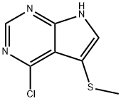 4-クロロ-5-(メチルスルファニル)-7H-ピロロ[2,3-D]ピリミジン 化学構造式