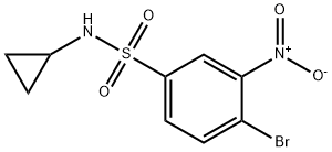 4-broMo-N-cyclopropyl-3-nitrobenzenesulfonaMide, 1449412-80-9, 结构式