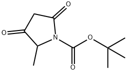 N-BOC-5-甲基吡咯烷-2,4-二酮 结构式