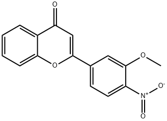 2-(3-甲氧基-4-硝基苯基)-4H-苯并吡喃-4-酮 结构式