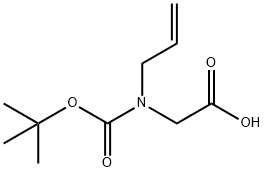 2-{[(tert-butoxy)carbonyl](prop-2-en-1- yl)aMino}acetic acid, 145618-68-4, 结构式