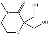 2,2-ビス(ヒドロキシメチル)-4-メチルモルホリン-3-オン 化学構造式