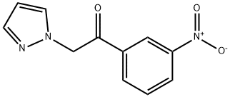 1-(3-硝基苯基)-2-(1H-吡唑-1-基)乙酮, 1457-53-0, 结构式