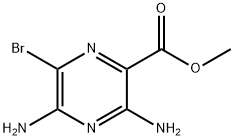 3,5-二氨基-6-溴吡嗪-2-甲酸甲酯,1458-20-4,结构式