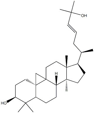 (3BETA)-9,19-环羊毛甾-23-烯-3,25-二醇, 14599-48-5, 结构式