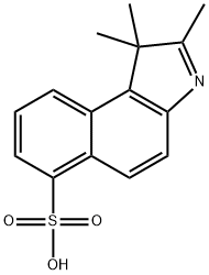 1,1,2-TriMethyl-1H-benzo[e]indole-6-sulfonic acid Struktur